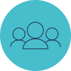 REPHINE CONSULTANCY BLUE STAFF CUSTOMERS ICON